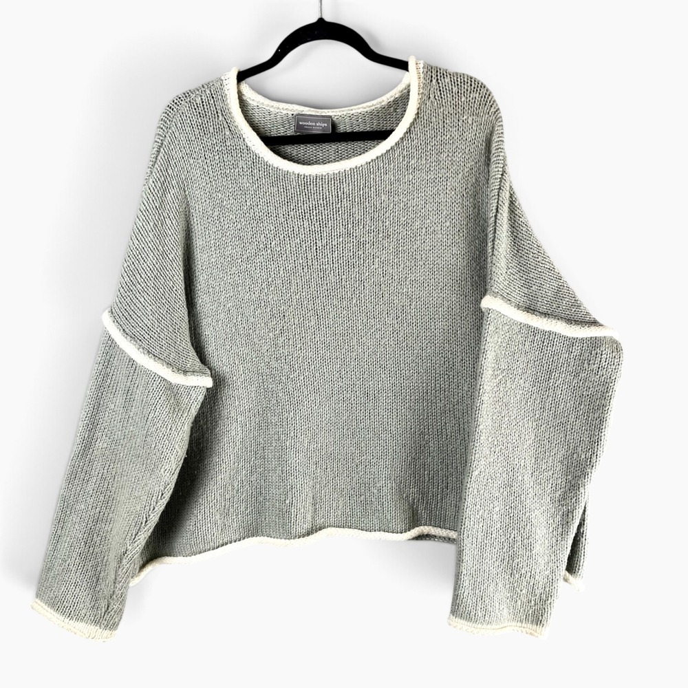 Wooden Ships Paola Buendia Gray Oversized Mohair Wool Blend Sweater M/L